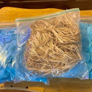 Flower petals & raffia